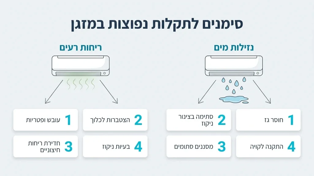 טכנאי מזגנים מומלץ בודק נזילת מים מהמזגן