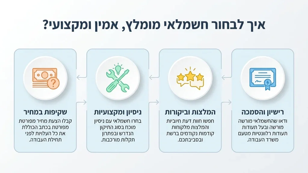 חשמלאי מומלץ מבצע עבודות תחזוקה למוצרי חשמל