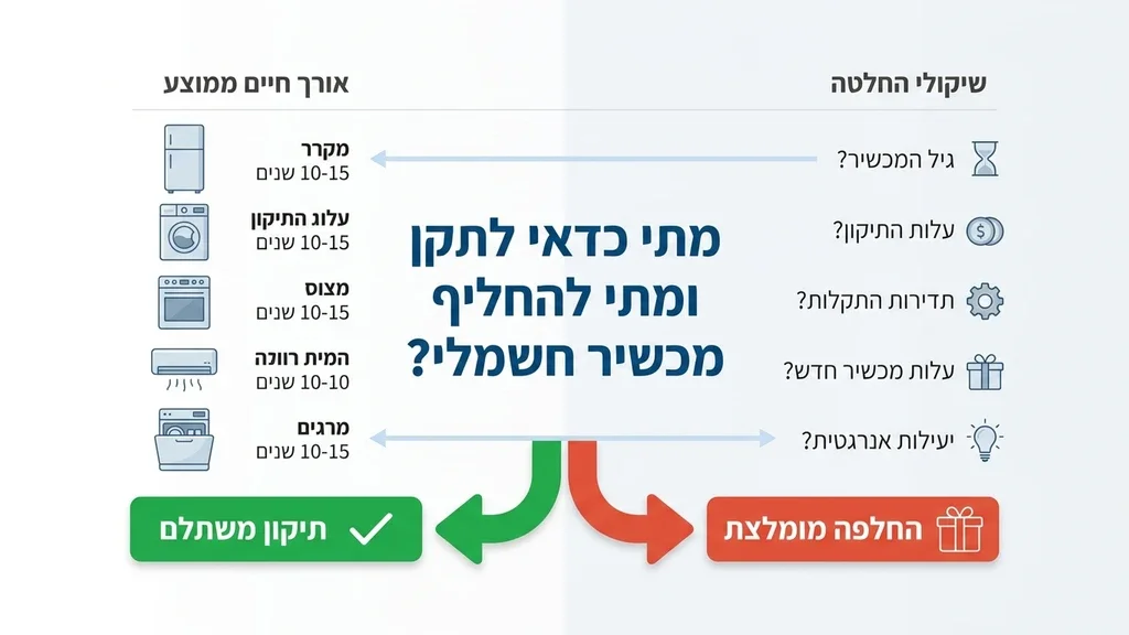 טכנאי מקצועי בודק מקרר ביתי במטבח מודרני