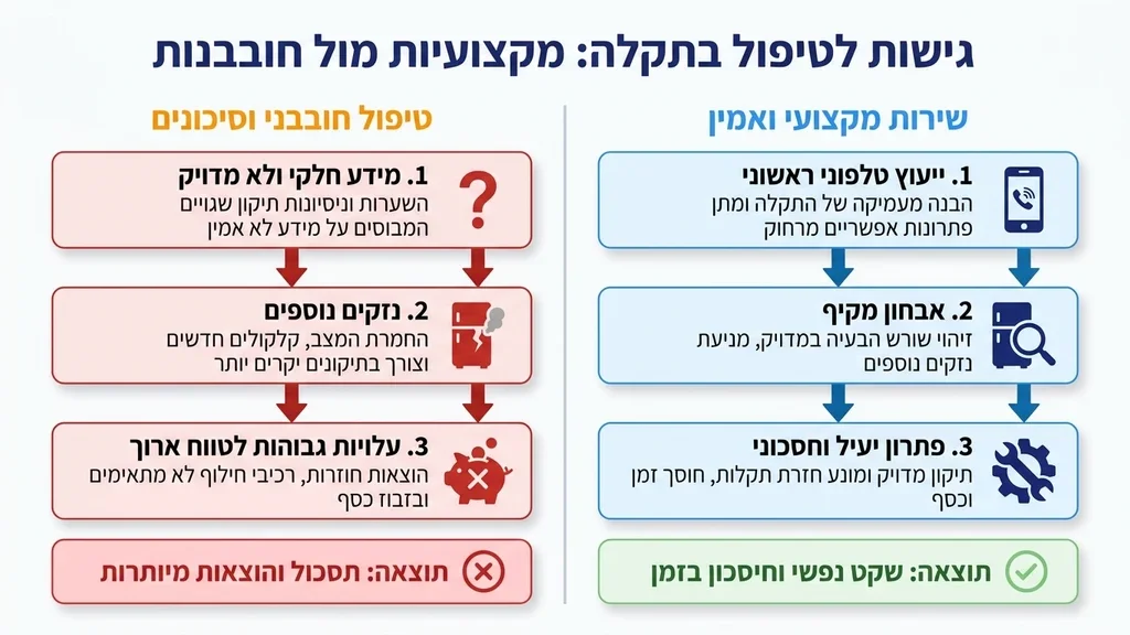 שירות תיקון מקררים מקצועי ואמין עם ייעוץ מומחה